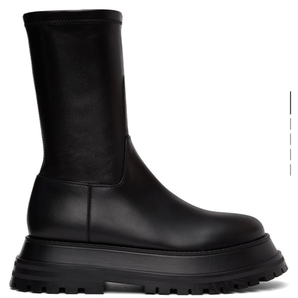 Burberry Hurr Ankle Leather Stretch Boots (41.5) - Picture 3 of 11